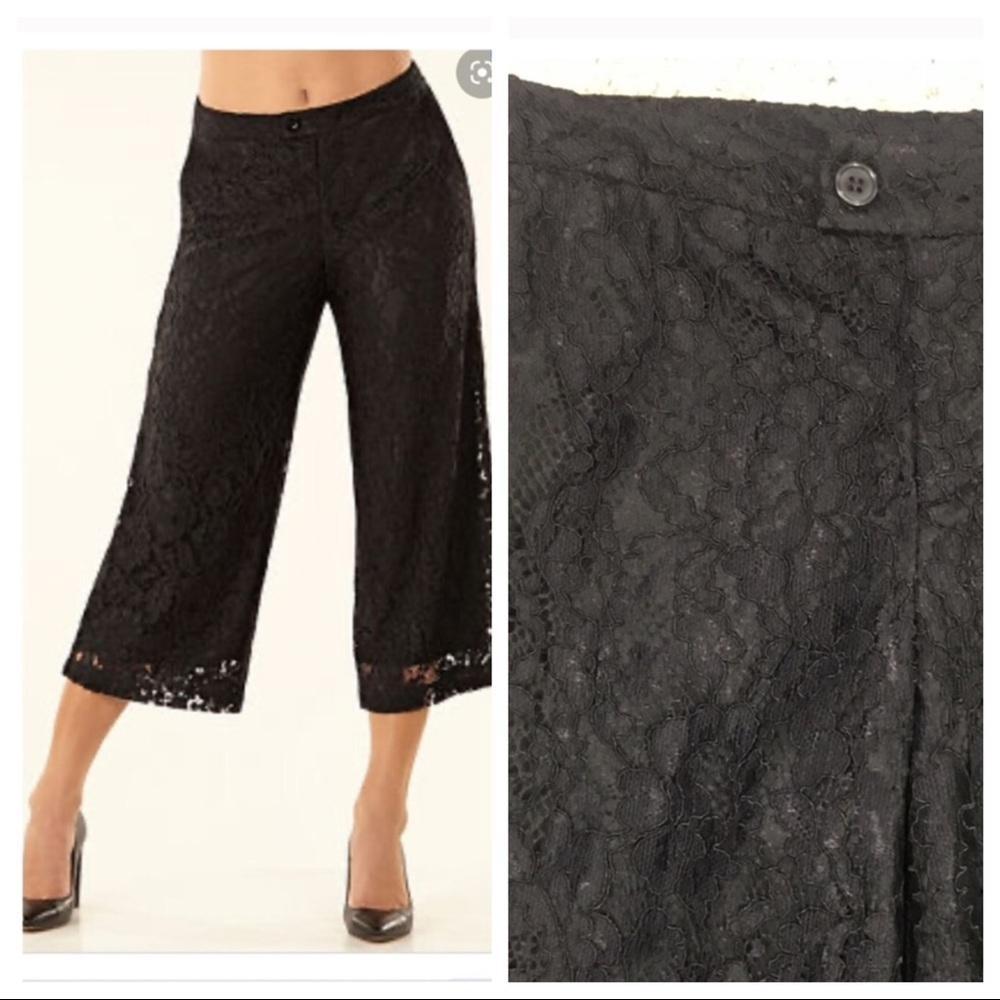 New Boston Proper LACE CULOTTE PANT